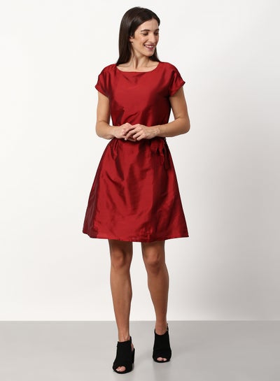 Buy Regular Fit Casual Dress Red in Saudi Arabia