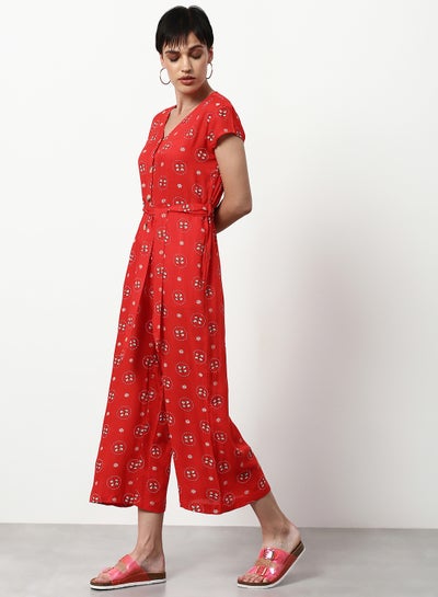 Buy Printed Regular Fit Jumpsuit Multicolour in Saudi Arabia