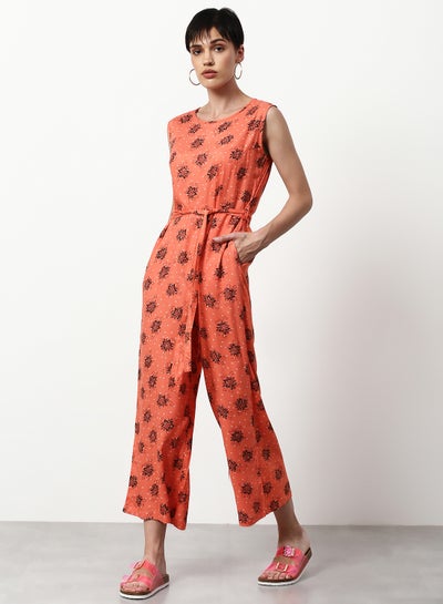 Buy Printed Regular Fit Jumpsuit Multicolour in UAE