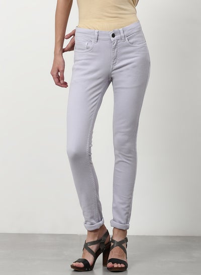 Buy Casual Slim Fit Jeans Lilac in Saudi Arabia