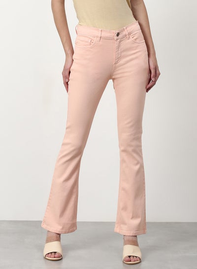 Buy Casual Slim Fit Jeans Light Pink in UAE