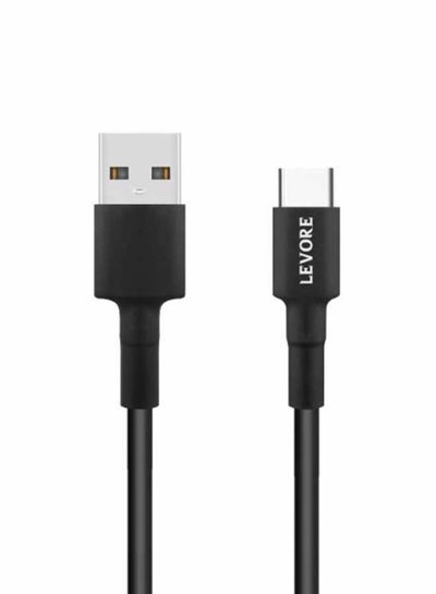 Buy 1M PVC USB A to USB C Cable Black in Saudi Arabia