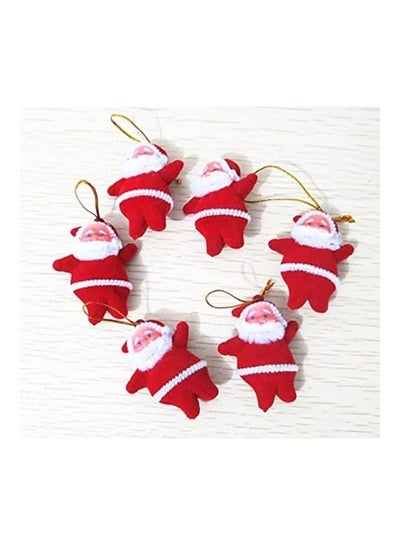 Buy 6-Piece Christmas Santa Claus Tree Decoration Multicolour in Egypt