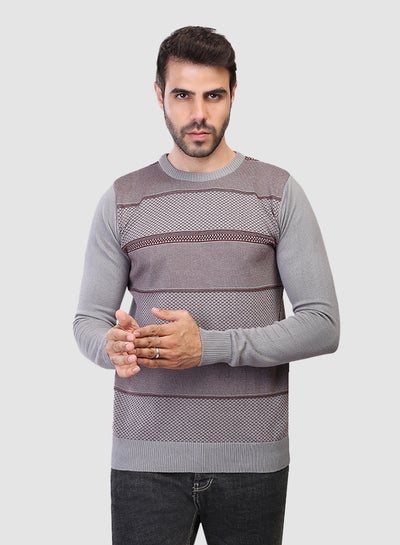 Buy Long Sleeve Sweater Grey in Egypt