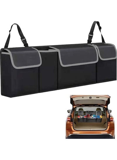 Buy Foldable Car Backseat Boot Organiser Hanging Storage Bag With High Capacity And Multiple Types of Pockets in UAE