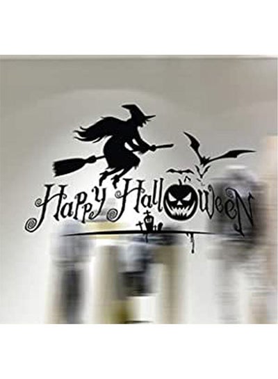 Buy Halloween Wall Stickers Witch Window Decoration Black 60x90cm in Egypt