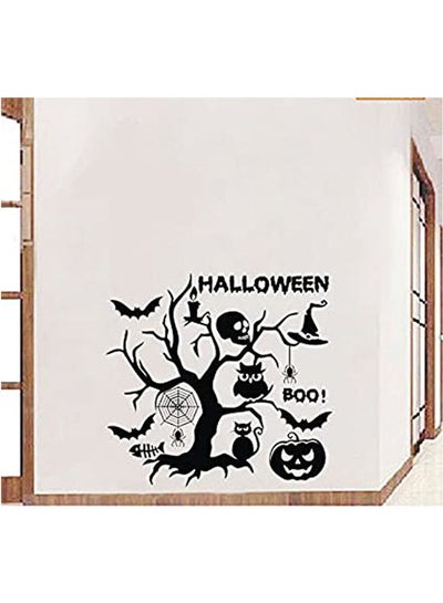 Buy Halloween Pumpkin Spider Sticker Black 60x90cm in Egypt