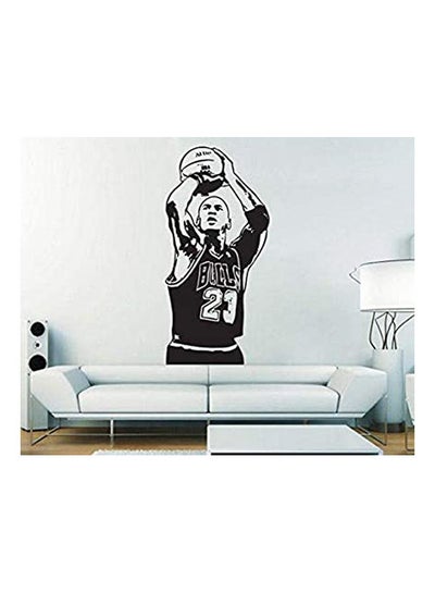 Buy Wall Decals For Living Room Celebrity Superstar Stickers Home Decor Waterproof Wall Stickers Michael Jordan Design Black 90x60cm in Egypt