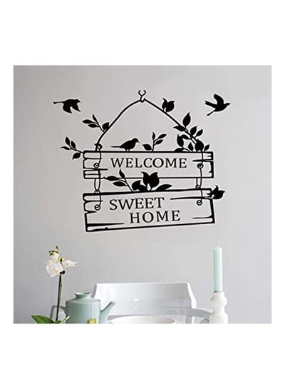 اشتري Wall Decals For Living Room Welcome Sweet Home Beautiful Home Decor Waterproof Decoration Wall Stickers Black 50X90cm في مصر