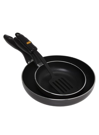 Buy 3-Piece Frying Pan Set Black 18,26cm in UAE