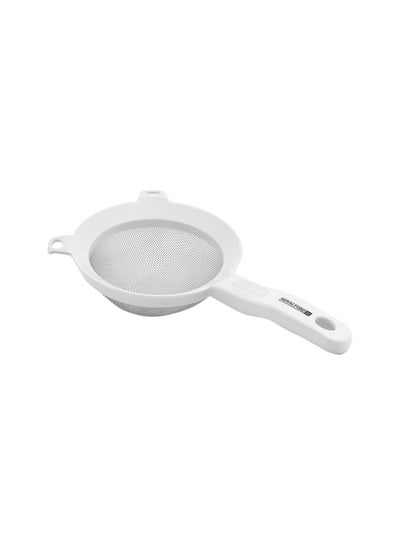 Buy Stainless Steel 3.5'' Strainer With Abs Handle Multi Color White/Silver 19.5x10x4cm in UAE