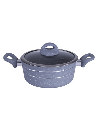 Buy Casserole With Lid Grey/Clear 22cm in Saudi Arabia