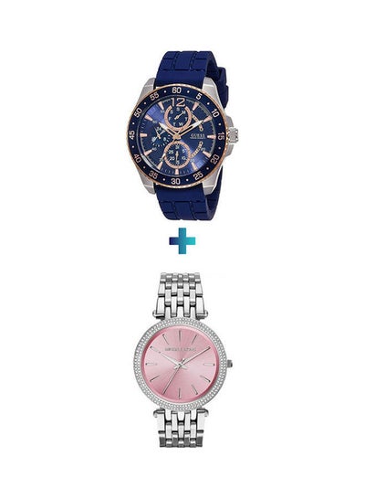 اشتري Women's Stone Studded Analog Watch MK3352 With Silicone Analog Wrist Watch W0798G2 في مصر