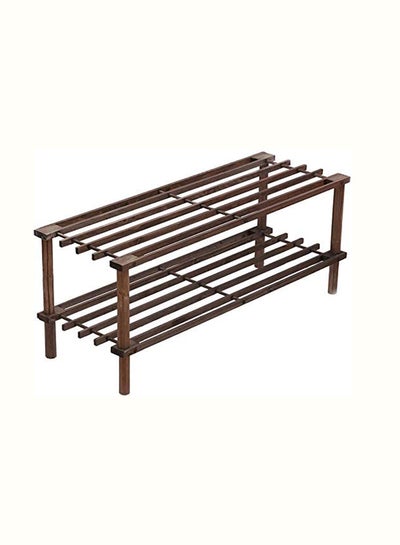 اشتري 2-Layer Shoe Rack Brown 74x29.5x26centimeter في الامارات