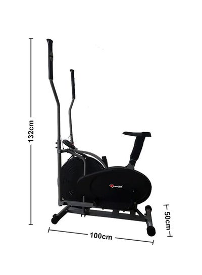 Buy Elliptical Cross Trainer With Hand Pulse 132x100x50cm in UAE