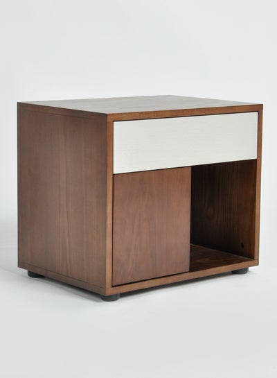Buy Bedside Table - Size 55 X 40 X 60 Mocha Nightstand Comdina - Bedroom Furniture Mocha 55 x 40 x 60cm in UAE