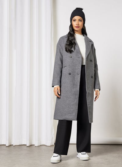 dark grey longline coat