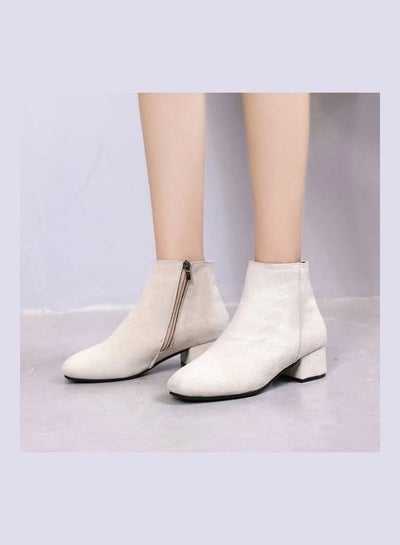 اشتري Low Heel Ankle Boots Coffee في السعودية