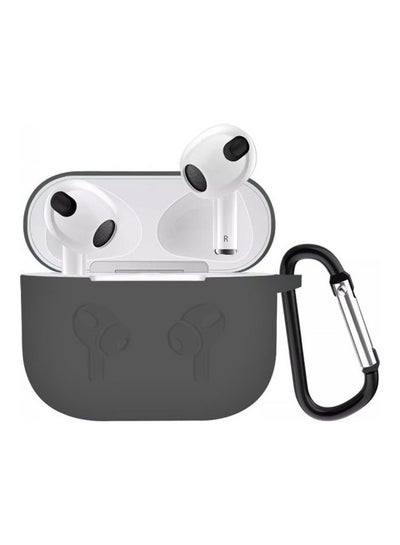 Buy Protective Shockproof Silicone Case Cover for Apple AirPods 3 3rd Generation Grey in Saudi Arabia