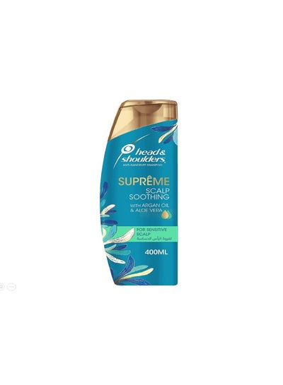 Buy Supreme Anti-Dandruff Shampoo with Argan Oil and Aloe Vera, Blue-Green 400ml in Egypt