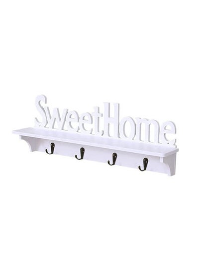 Buy Wall Mounted Floating Hook White 47x17x8cm in UAE