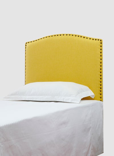 اشتري Fabric Headboard - Twin Size Bed - Warsaw Collection - Yellow Color - Size 90 X 70 - Modern Home - Install Attach To Wall في السعودية