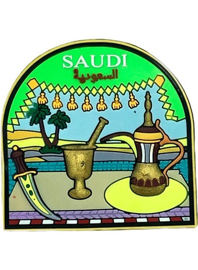 Buy Decorative Refrigerator Magnet Multicolour 7 x 7cm in Saudi Arabia