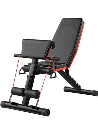 Buy Multi-Function Adjustable Weight Bench with an Extreme Elastic Rope 13kg in UAE