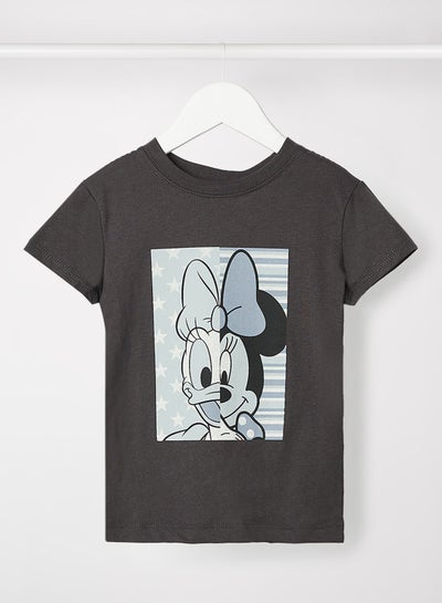 Buy Girls Disney Crew Neck T-Shirt Black in UAE