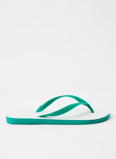 Buy Unisex Tradicional Flip Flops White/Green in UAE