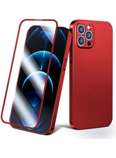 Buy Joyroom Jr-Bp935 360 Full Case Front And Back Cover iphone 13 Pro + Screen Protector Red Red in Egypt