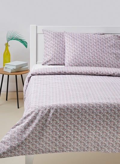 Buy Duvet Cover Set With Pillow Cover 50X75 Cm, Comforter 260X220 Cm - 100% Cotton Adhira Percale Rotary Print - 144 Thread Count Polyester Multicolour King in Saudi Arabia