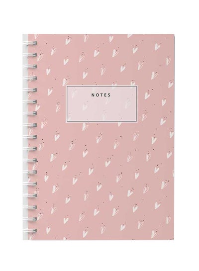 Buy 60-Sheets Spiral Notebook Pink/White/Black in Saudi Arabia