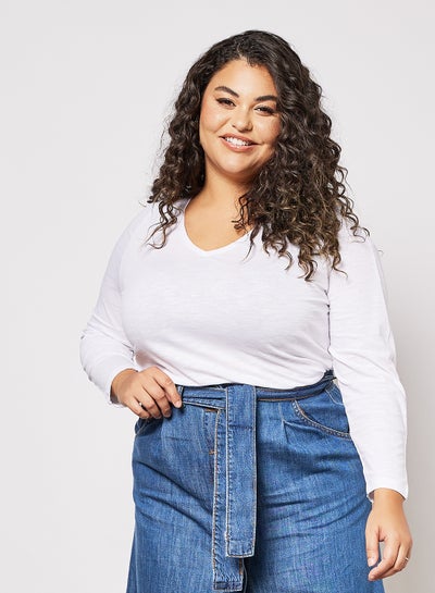 Plus Size Organic Cotton T-Shirt White 