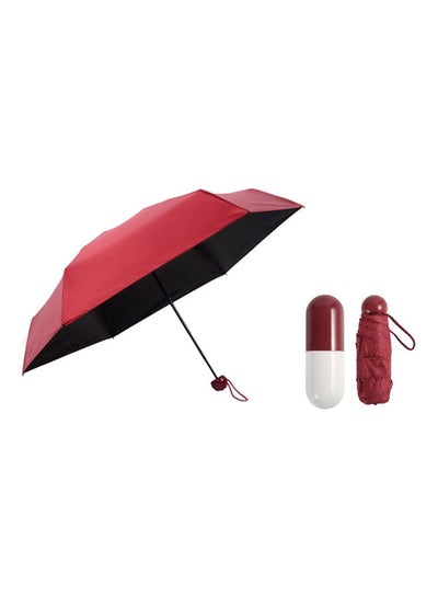 Buy Mini Cute Folding Capsule Umbrella Red in Saudi Arabia