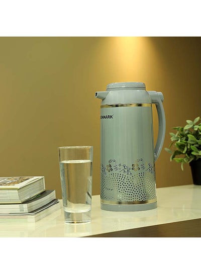 Buy Vacuum Flask With Glass Liner Grey/Silver/Blue in Saudi Arabia