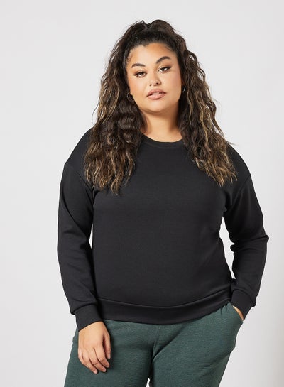 Buy Plus Size Training Sweatshirt Black in UAE