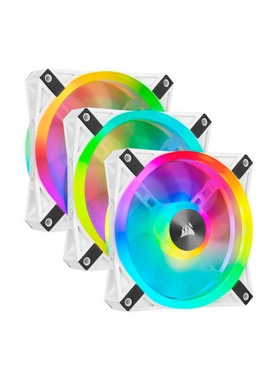 Buy QL Series, iCUE QL120 RGB, 120mm RGB LED PWM White Fan, Triple Fan Kit With Lighting Node Core in UAE