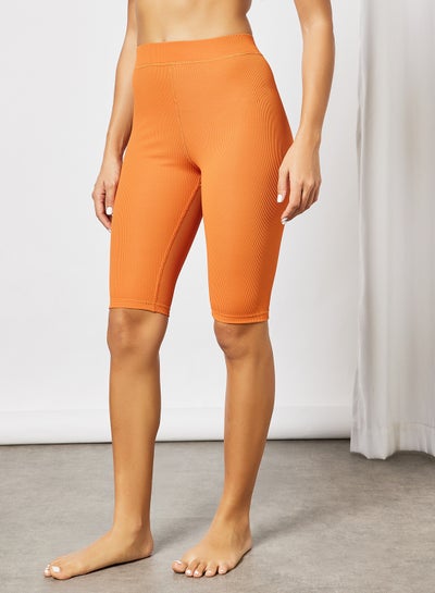 اشتري Solid Cycling Shorts Orange في الامارات