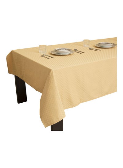 Buy Dobby Jacquard Table Cover Beige 140x220cm in UAE