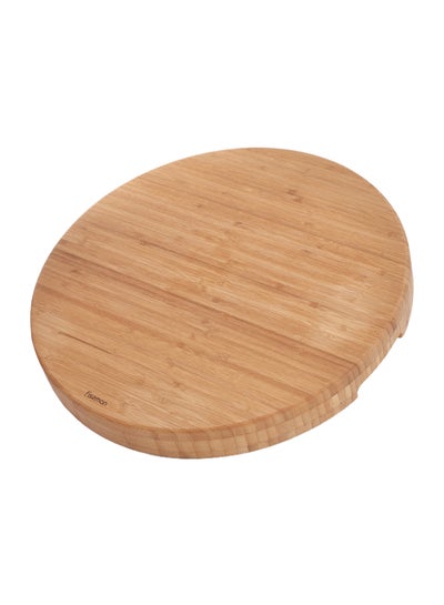 Buy Round Bamboo Cutting Board Beige 43 x 5 x 43cm in UAE