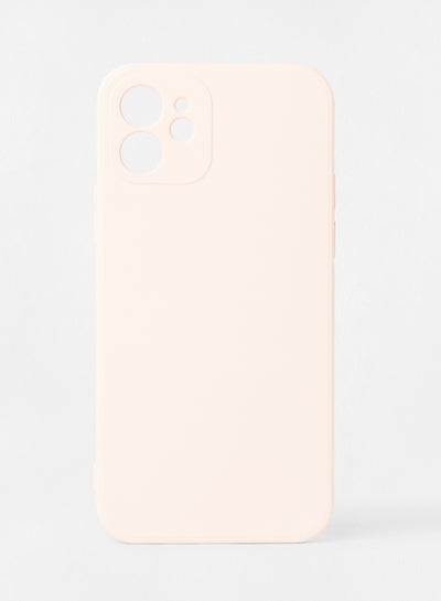 Buy IPhone 12 Silicone Phone Case Light Pink in UAE