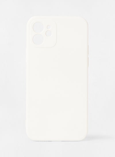 Buy IPhone 12 Silicone Phone Case White in UAE