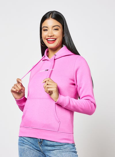 Buy Linear Logo Hoodie Pink in UAE