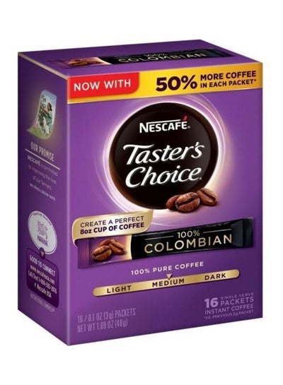 Buy 16-Packets Colombian Taster's Choice Coffee 48grams in UAE