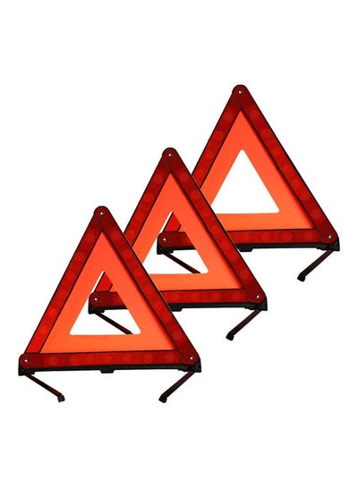 Buy 3-Piece Emergency Warning Triangle Reflector Safety Triangle Kit in Saudi Arabia