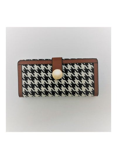 اشتري Hounds Tooth Tri-Fold Clutch Bag Multicolour في الامارات