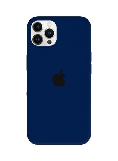 Buy Protective Soft Silicone Case Cover for iPhone 13 Pro Navy Blue in Saudi Arabia