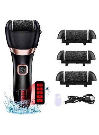 Buy 6-Piece Electric Callus Remover Kit Black/Rose Gold in UAE