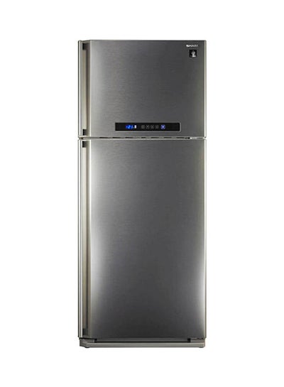 اشتري Refrigerator Digital No Frost 2 Doors In Color With Plasma Cluster Sjpv48G Bk SJ-PV48G-BK-Black Black في مصر